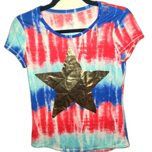 Tie-Dye Star T-Shirt JUSTICE SIZE 14/16 Americana